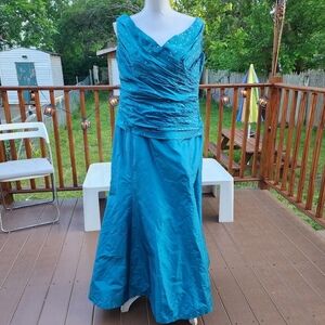 Renee Couture Long 100% Pure Silk Gown  Evening Dress fits M
